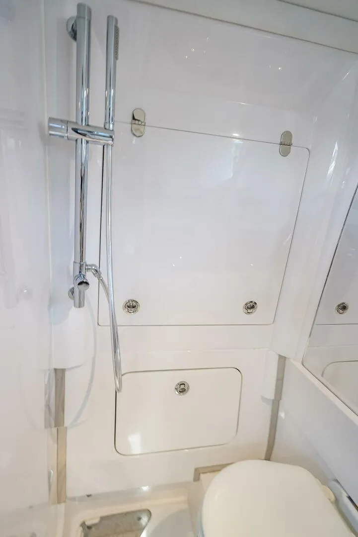 Slide: The Image of 2023 Nor-Tech 500 Sport bathroom with sleek shower and modern fixtures. - 39