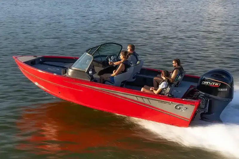 Slide: The Image of Manufacturer Provided Image: 2026 G3 Angler V18 FS boat cruising on water with passengers. - 10
