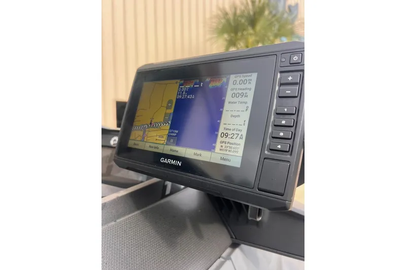 Slide: The Image of Garmin GPS display on 2022 Sea-Doo FishPro Sport 170, showing navigation details. - 5