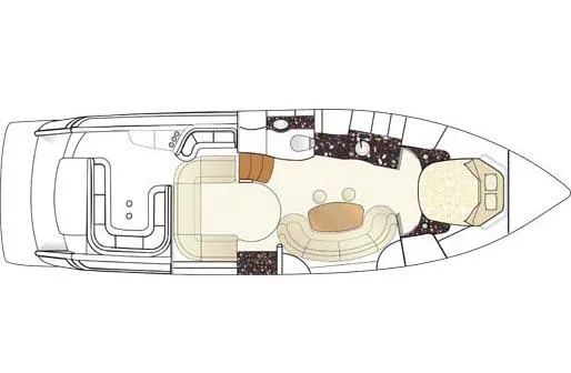 Slide: The Image of Interior view of a 2008 Formula 40 Performance Cruiser at a marina. - 15