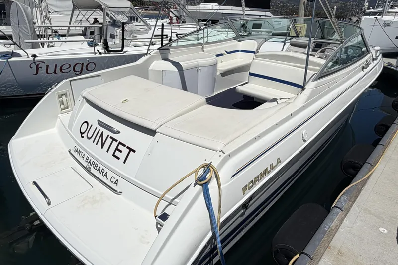 Slide: The Image of 2001 Formula 330 Sun Sport boat docked in Santa Barbara marina. - 7