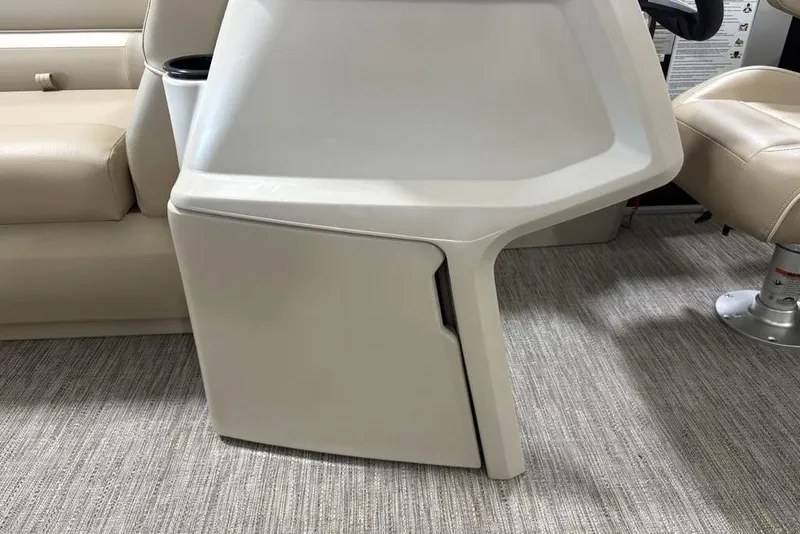 Slide: The Image of 2026 Godfrey Xperience 2086 SBX interior with beige seating and console. - 5