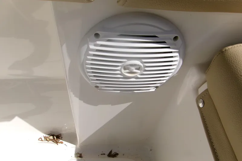 Slide: The Image of White speaker on a 2020 Key West 203 FS boat interior. - 15