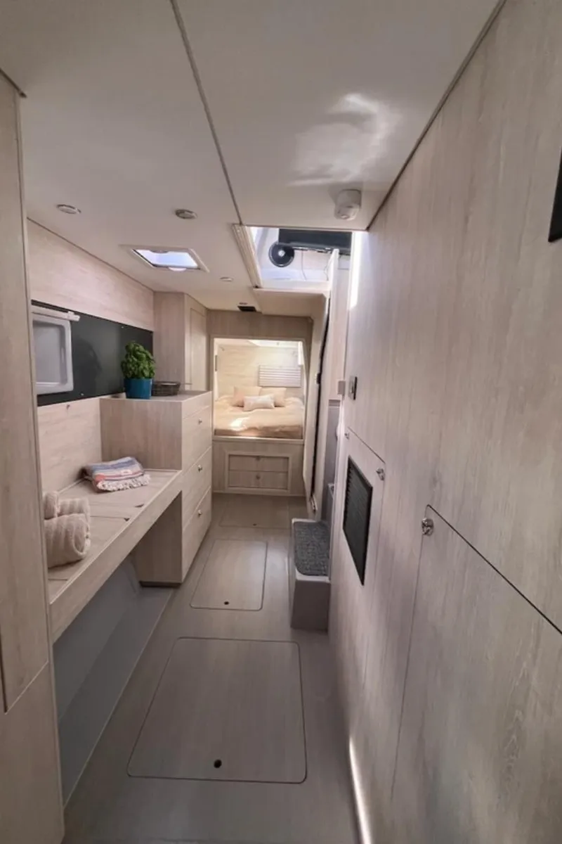 Slide: The Image of Interior of a 2018 Leopard 40 yacht with modern design. - 11