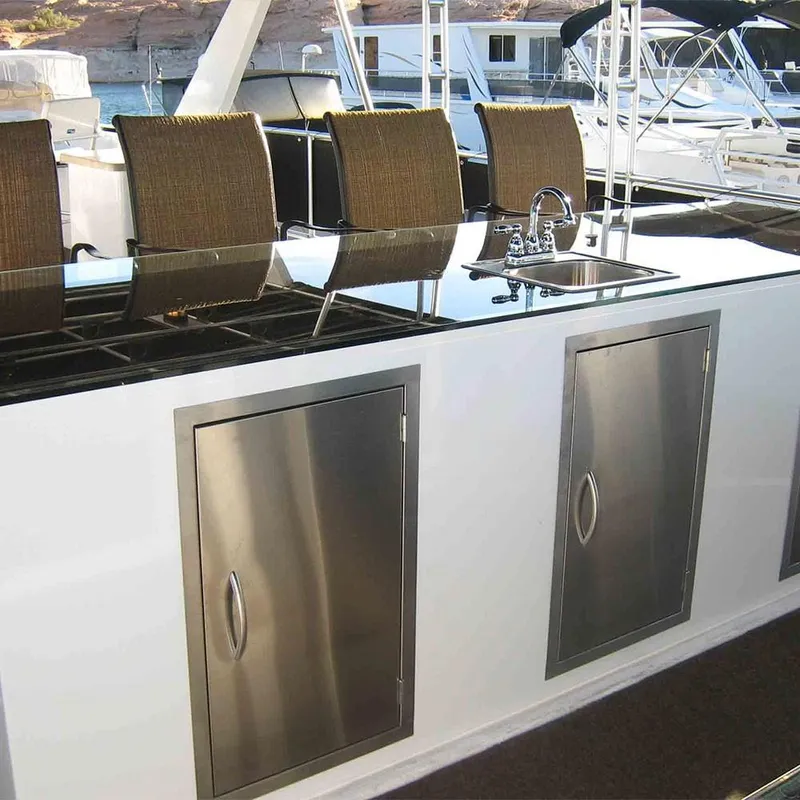 Slide: The Image of Outdoor kitchen on a 2011 Bravada Dream Weaver Trip 15 houseboat. - 11