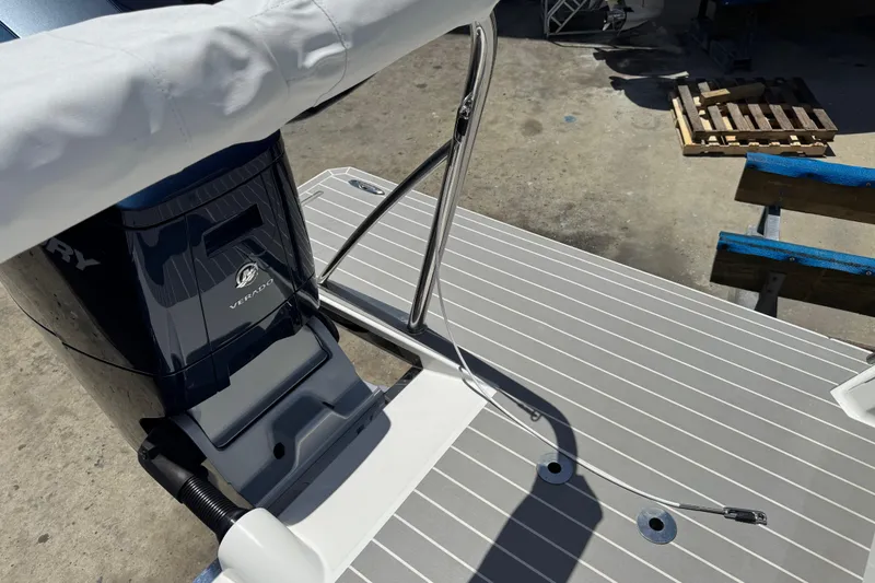 Slide: The Image of 2024 Formula 380 Super Sport Crossover OB boat engine detail with Verado motor. - 11