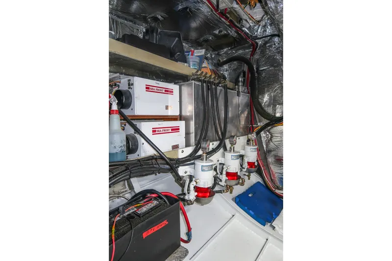 Slide: The Image of Engine room of 2001 Kanter Bougainvillea 62 yacht with Sea Frost refrigeration units. - 37