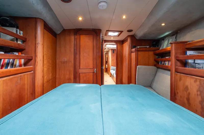 Slide: The Image of Luxurious interior of 2001 Kanter Bougainvillea 62 yacht with wooden finishes and cozy seating. - 33