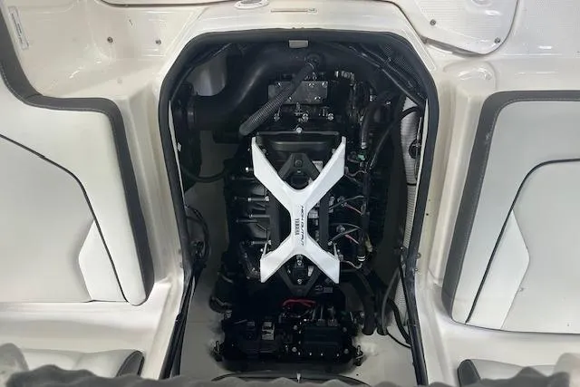Slide: The Image of 2025 Yamaha Boats AR190 engine compartment showcasing modern design and engineering. - 3