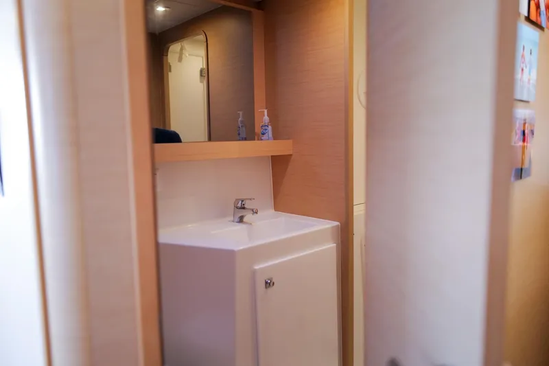 Slide: The Image of Modern bathroom sink in 2018 Lagoon 42 yacht interior. - 50