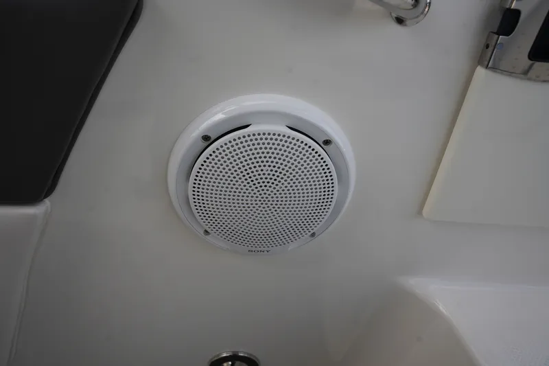 Slide: The Image of Speaker on a 2011 Sea Ray 200 Sundeck boat. - 15