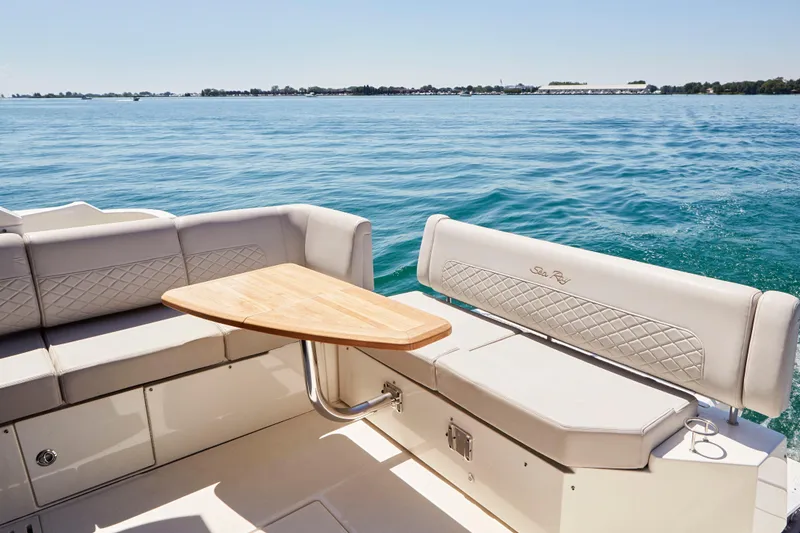 Slide: The Image of Luxurious seating area on a 2017 Sea Ray Sundancer 460 yacht. - 4