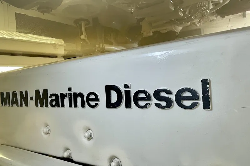 Slide: The Image of MAN Marine Diesel engine on 2006 Cabo 40 Flybridge yacht. - 102