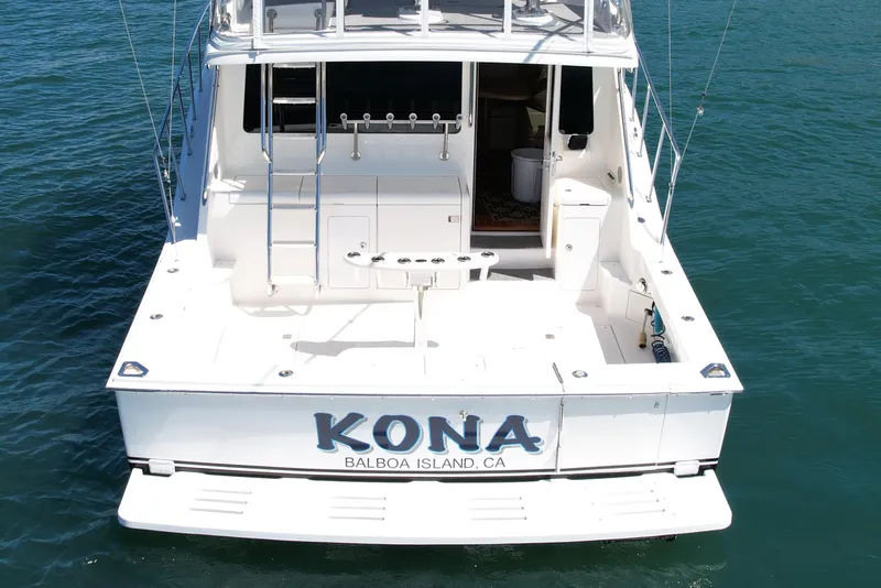 Slide: The Image of 2006 Cabo 40 Flybridge boat named "Kona" at Balboa Island, CA. - 5
