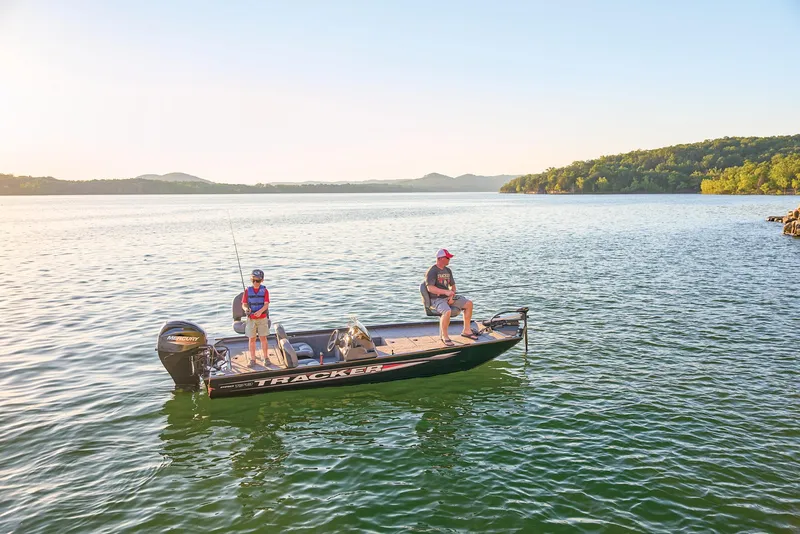 Slide: The Image of 2025 Tracker Pro 170 boat on scenic lake - 41