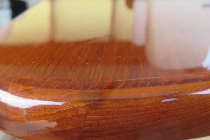 Slide: The Image of Polished wooden surface detail of 2007 Hinckley Talaria 40 yacht. - 32