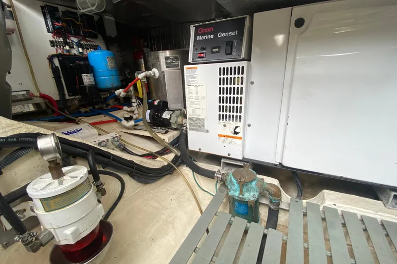 Slide: The Image of Port forward mechanical space: water heater, aircon circulating pump, expansion tank, water pump - 48