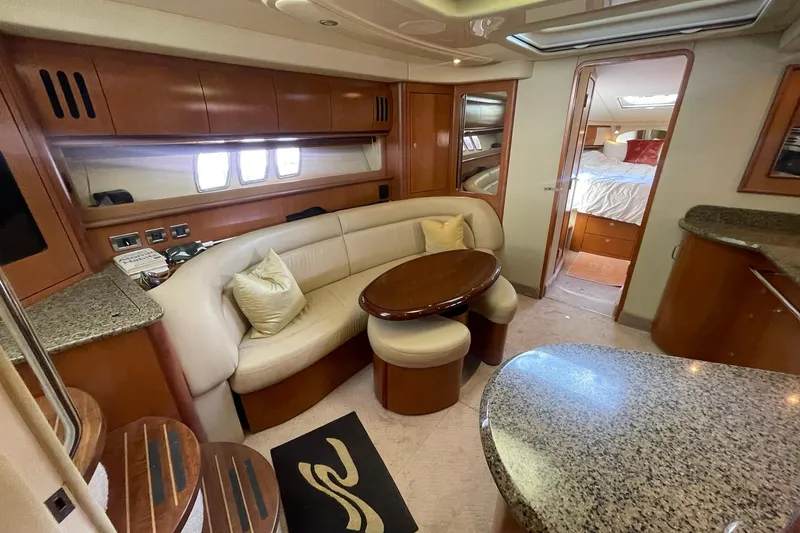 Slide: The Image of SALON SOFA TO PORT WITH HI/LO TABLE & STOOLS WITH TEAK & HOLLY ENTRY TREAD - 27