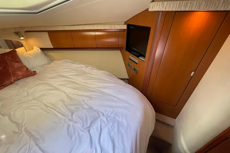 Slide: The Image of MASTER STATEROOM TO STBD. WITH SECOND HANGING CLOSET & ENTERTAINMENT CENTER W/FLAT SCREEN TV - 41