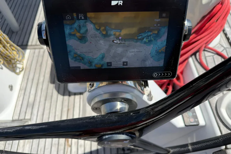 Slide: The Image of Navigation system on 2008 Beneteau First 50 yacht, displaying nautical map. - 9