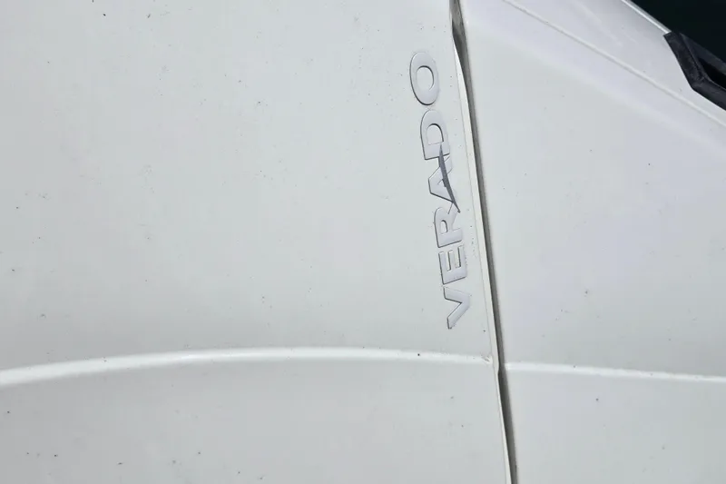 Slide: The Image of Close-up of Verado branding on 2023 Beneteau Flyer 8 SPACEdeck boat. - 9