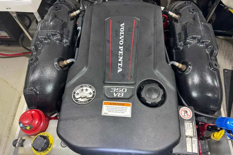 Slide: The Image of Volvo Penta 350 V8 engine in a 2019 Cobalt R5 boat. - 12