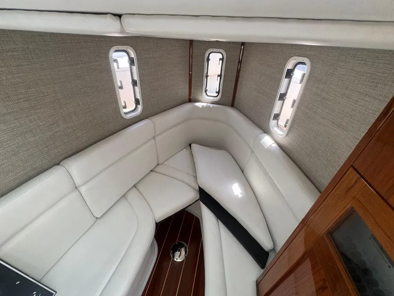 Slide: The Image of Interior of 2024 HCB 42 Lujo with elegant upholstery. - 24