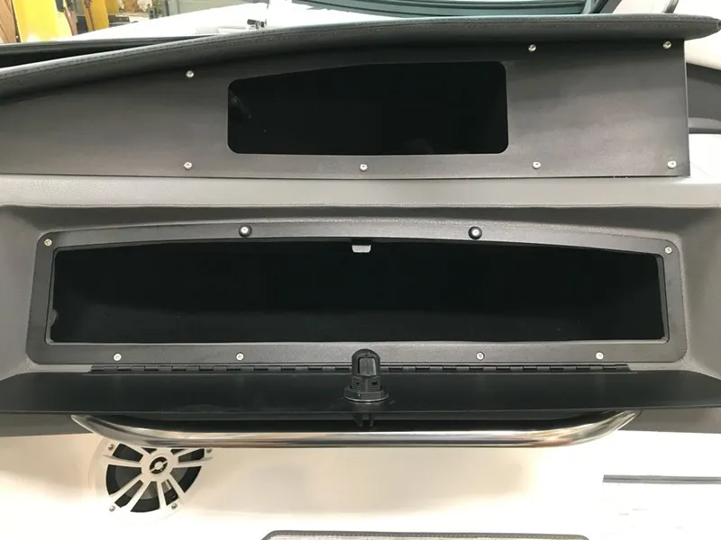 Slide: The Image of Dashboard of 2023 Cobalt CS23 Surf with speaker. - 8