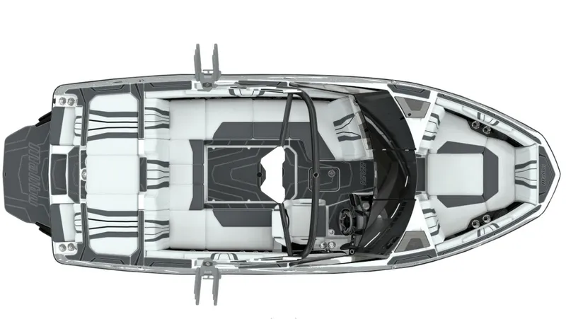Slide: The Image of Top view of 2025 Malibu Wakesetter 22 LSV boat. - 8