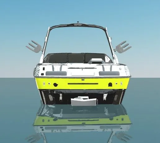 Slide: The Image of 2025 Malibu Wakesetter 22 LSV on calm water. - 9