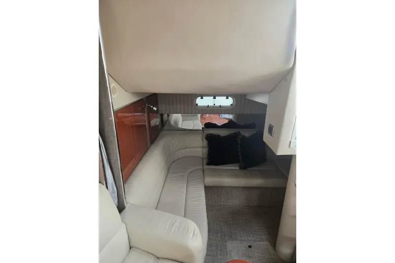 Slide: The Image of Interior of 2007 Formula 34 Performance Cruiser with beige seating and black cushions. - 15