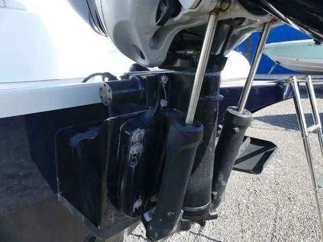 Slide: The Image of 2018 Carrera Sport Fishing boat motor close-up. - 10