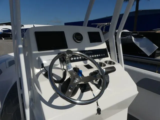 Slide: The Image of Control console of a 2018 Carrera Sport Fishing boat. - 29