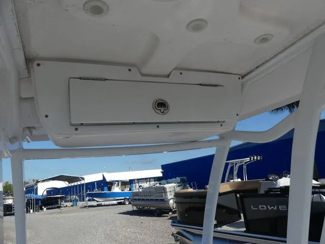 Slide: The Image of Carrera Boats Sport Fishing 2018, detailed view of boat deck. - 31