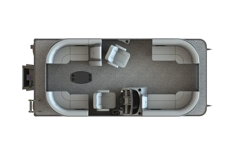 Slide: The Image of Manufacturer Provided Image: 2026 Starcraft EX 20 R pontoon boat interior layout, featuring spacious seating and modern design. - 3