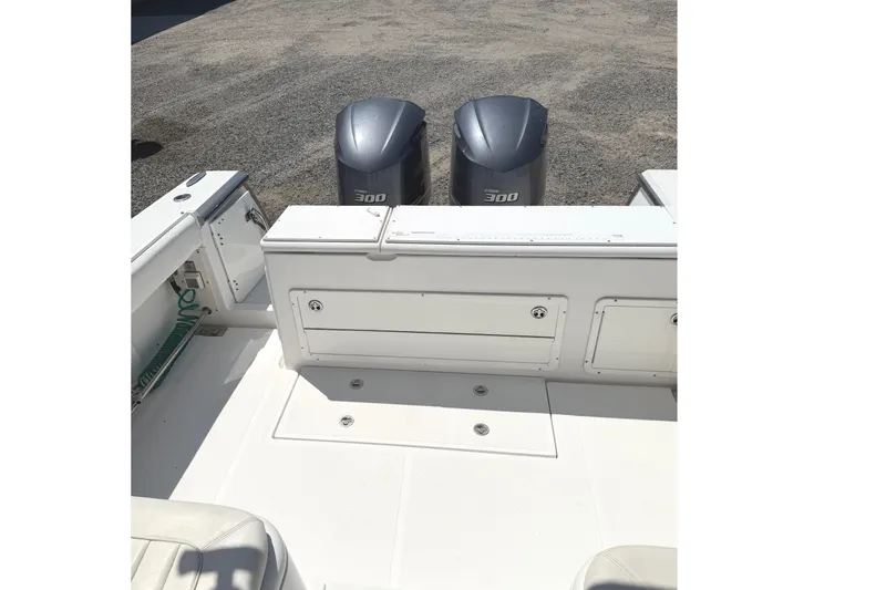 Slide: The Image of 2008 Southport 28 Tournament Express boat with dual 300 horsepower engines. - 19