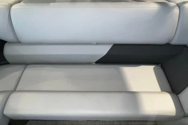 Slide: The Image of 2026 Sun Tracker Party Barge 20 DLX interior seating, featuring sleek, modern design. - 17
