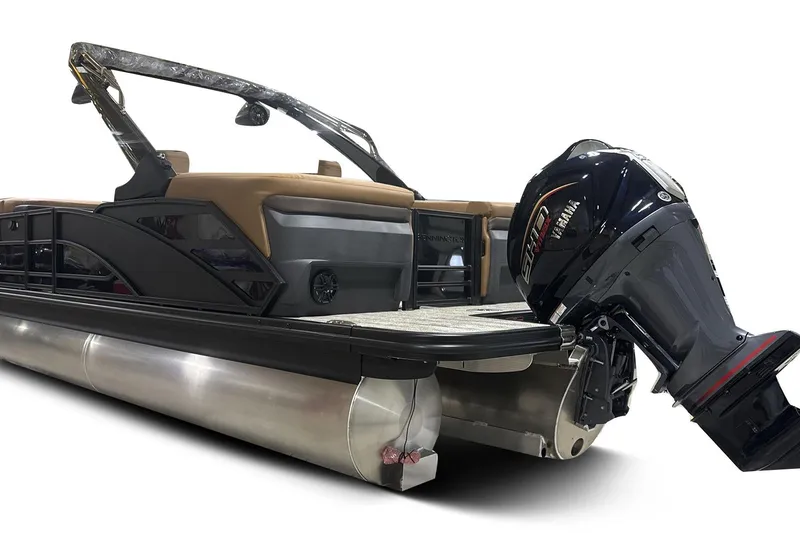 Slide: The Image of 2026 Bennington 24 MFBA pontoon boat with Yamaha engine, sleek design, and modern features. - 5