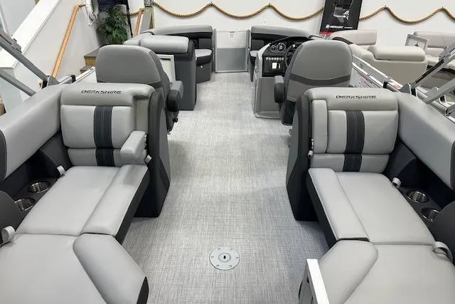 Slide: The Image of Interior of 2025 Berkshire 22RFX CTS pontoon boat with luxurious seating. - 7
