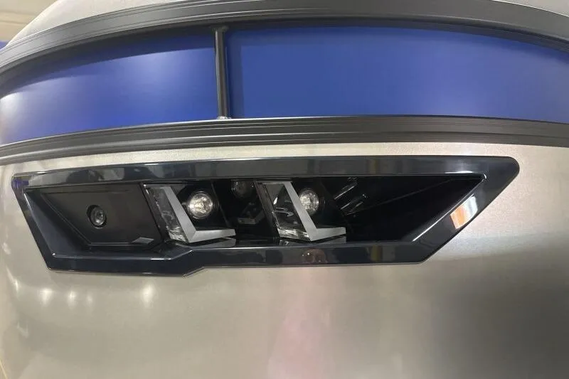 Slide: The Image of Close-up of 2026 Bennington 23 LXS Swingback boat's sleek, modern lighting design. - 12