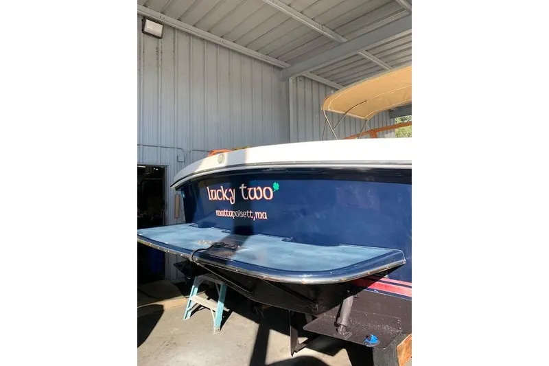 Slide: The Image of 1999 Nauset Downeast Cruiser "Lucky Two" docked in Mattapoisett, MA. - 5