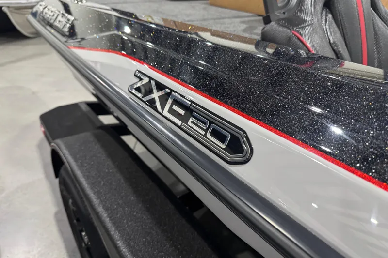Slide: The Image of 2026 Skeeter ZXE20 boat detail with sleek design and metallic finish. - 2