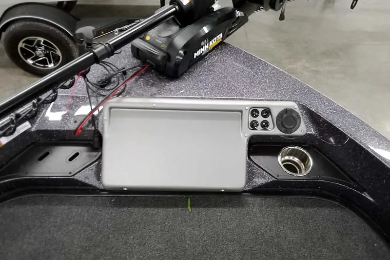 Slide: The Image of Control panel of 2026 Ranger 1880MS A Pack Equipped boat with Minn Kota motor. - 22