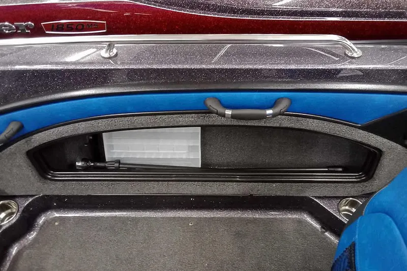 Slide: The Image of Storage compartment in a 2026 Ranger 1880MS A Pack Equipped boat. - 24