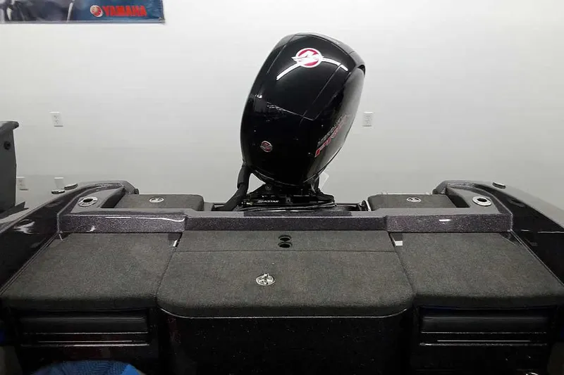 Slide: The Image of 2026 Ranger 1880MS A Pack Equipped boat with Yamaha engine in showroom. - 27