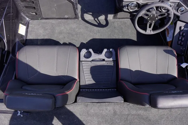 Slide: The Image of Interior of 2026 Skeeter ZX200 boat with dual seats and steering wheel. - 18
