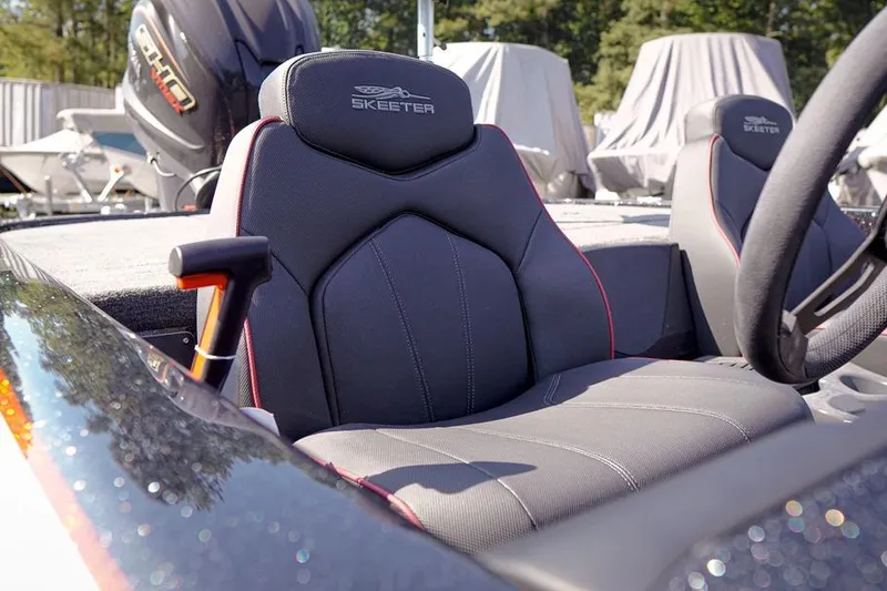 Slide: The Image of 2026 Skeeter ZX200 boat seat with sleek design and comfortable upholstery. - 8