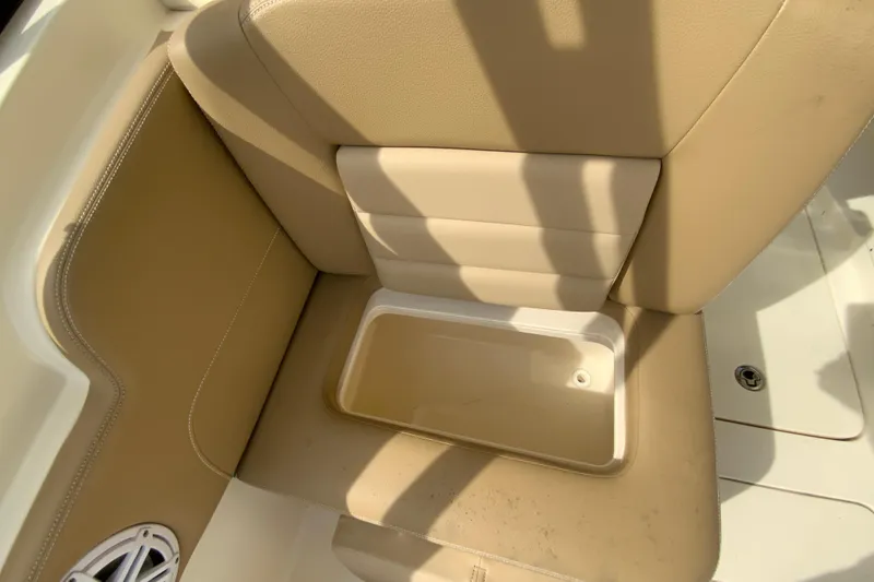 Slide: The Image of 2019 Scout 255 Dorado boat seat with integrated storage compartment. - 27
