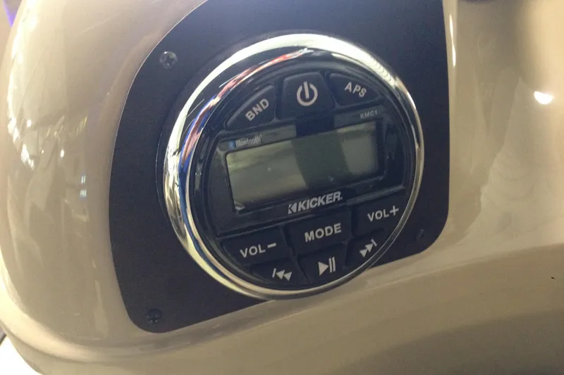 Slide: The Image of Kicker audio control panel on 2016 Misty Harbor 2285 Biscayne Bay RL boat. - 14