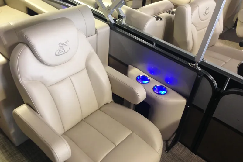 Slide: The Image of Luxurious seating with illuminated cup holders on 2016 Misty Harbor 2285 Biscayne Bay RL boat. - 16